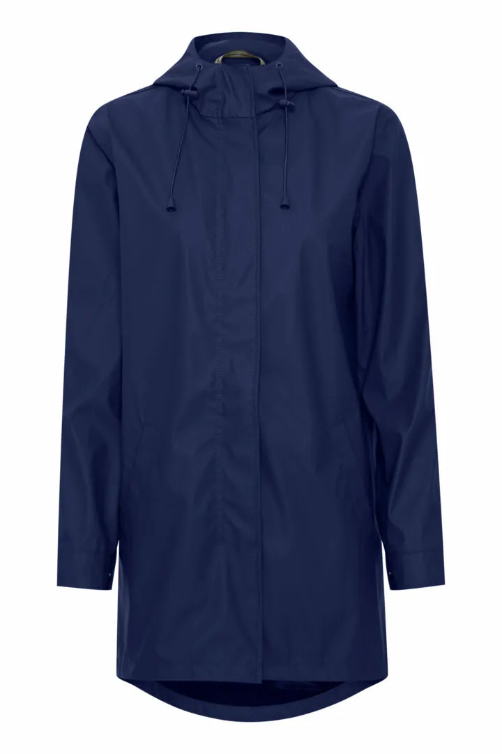 1007- Navy Rain Jacket- Fransa