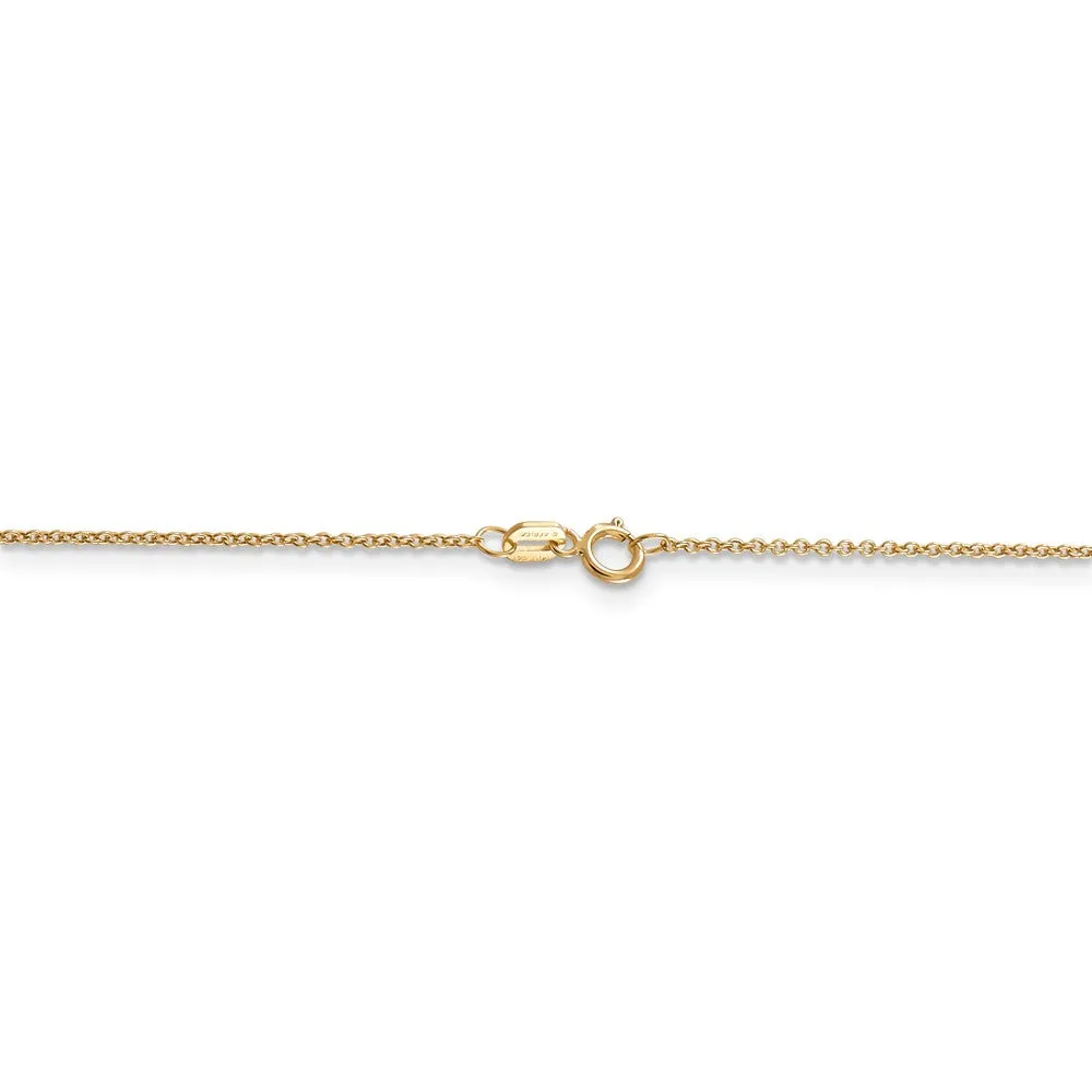 14k Yellow Gold Daddy's Girl Heart and Banner Necklace