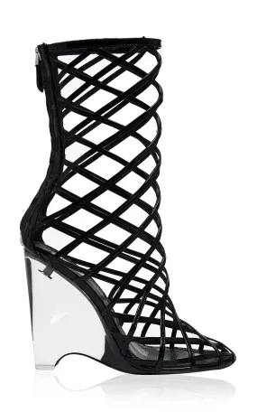 ALAÏA Wedge Leather Boots