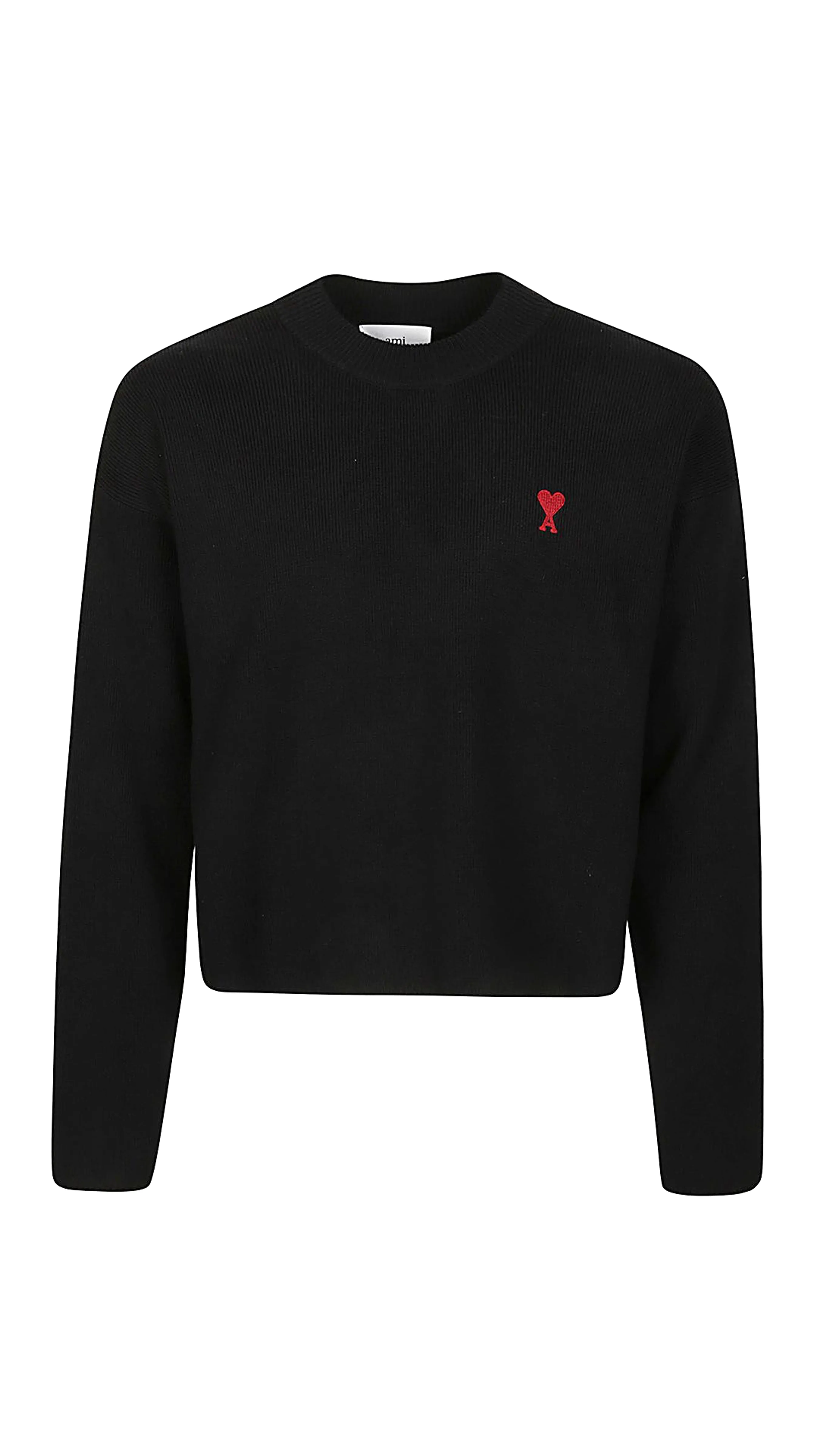 Ami De Cur Knitted Crewneck Sweater - Black