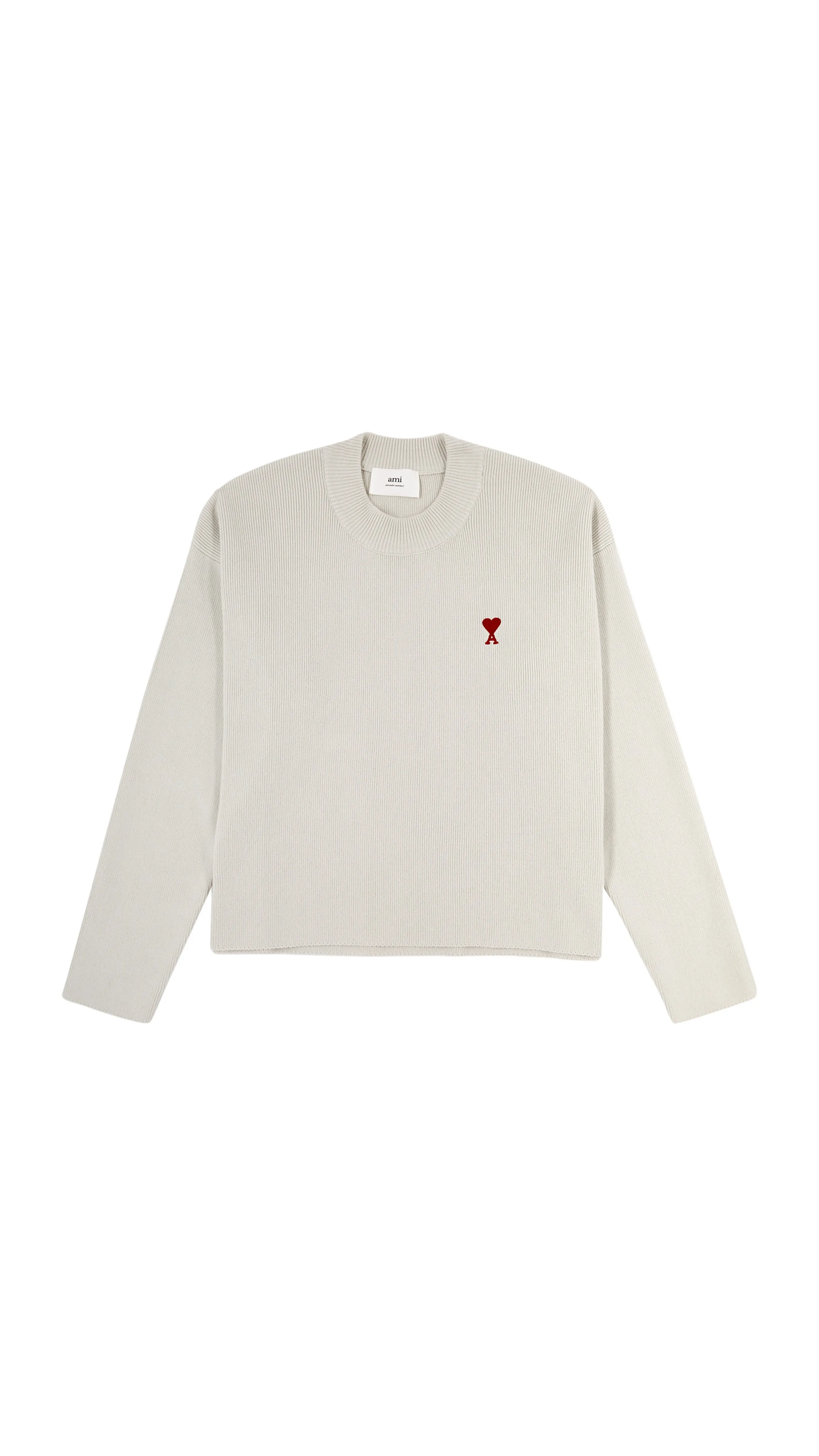 Ami De Cur Knitted Crewneck Sweater - White