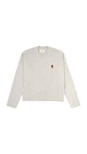 Ami De Cur Knitted Crewneck Sweater - White