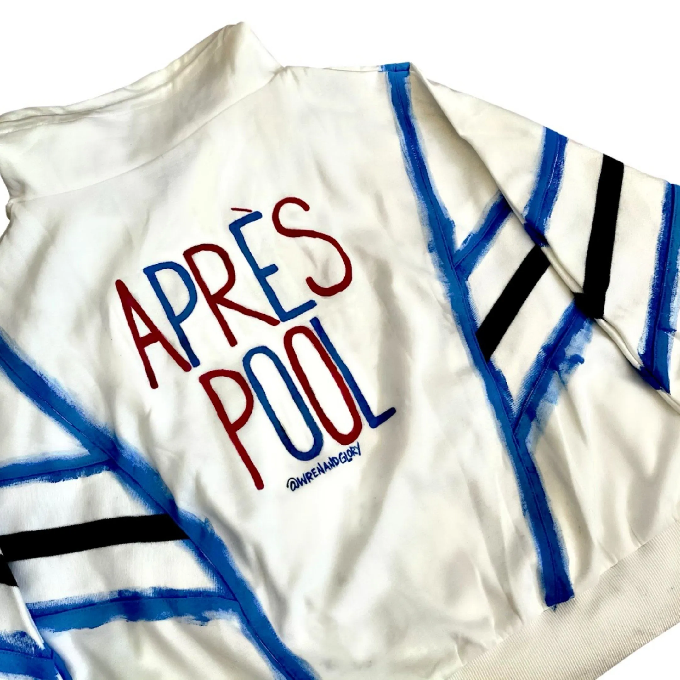 'APRES POOL' PAINTED SWEAT JACKET