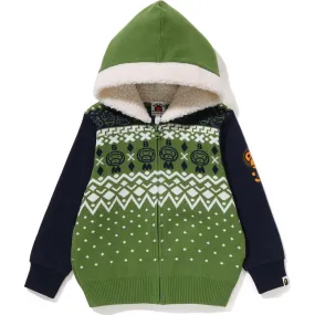 BABY MILO NORDIC KNIT ZIP HOODIE KIDS