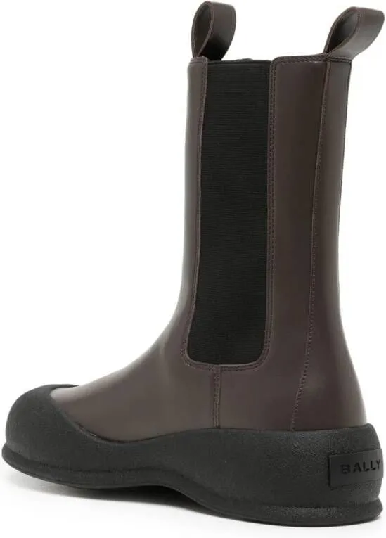 Bally flat leather boots Brown