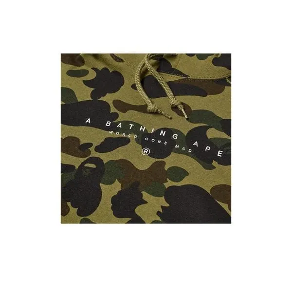 BAPE WORLD GONE MAD HOODIE CAMO GREEN