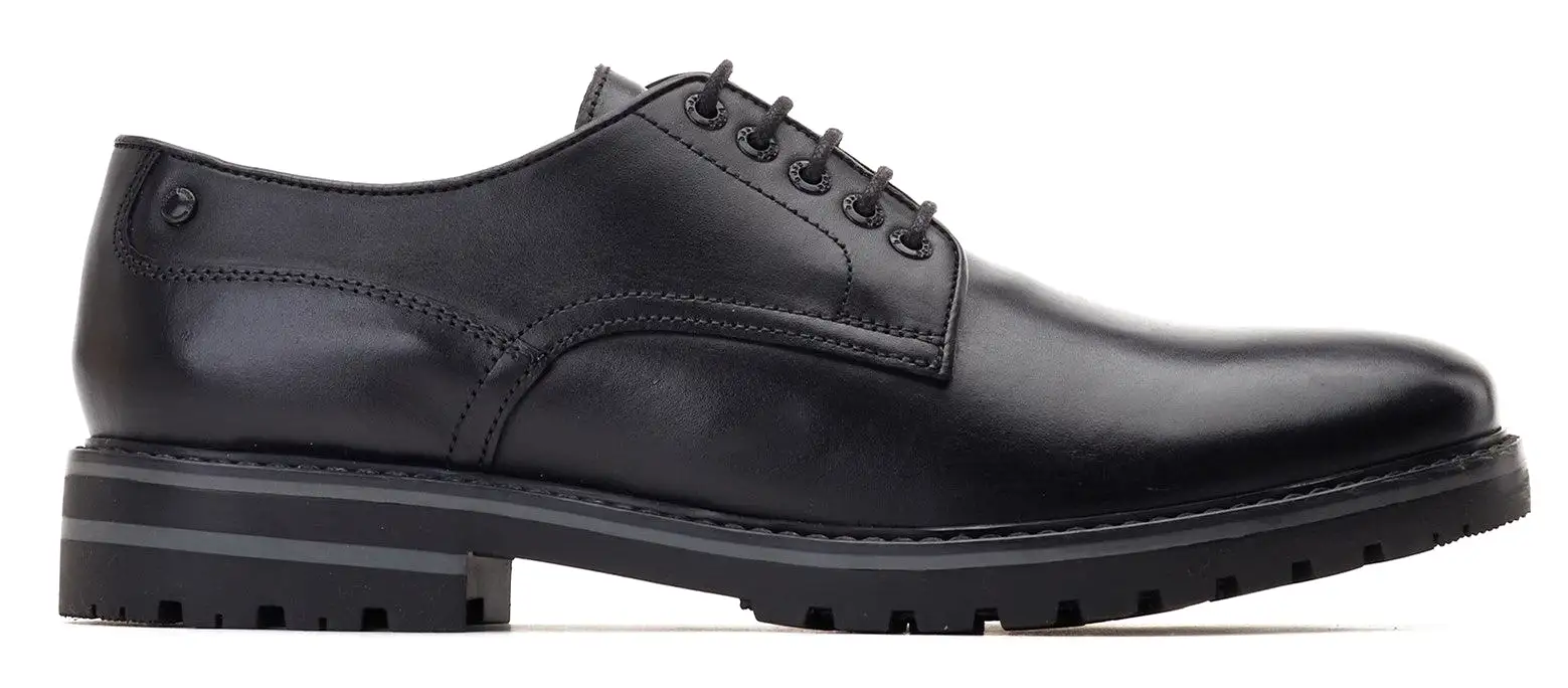 Base London Halsey Waxy Mens Leather Lace Up Derby Shoe