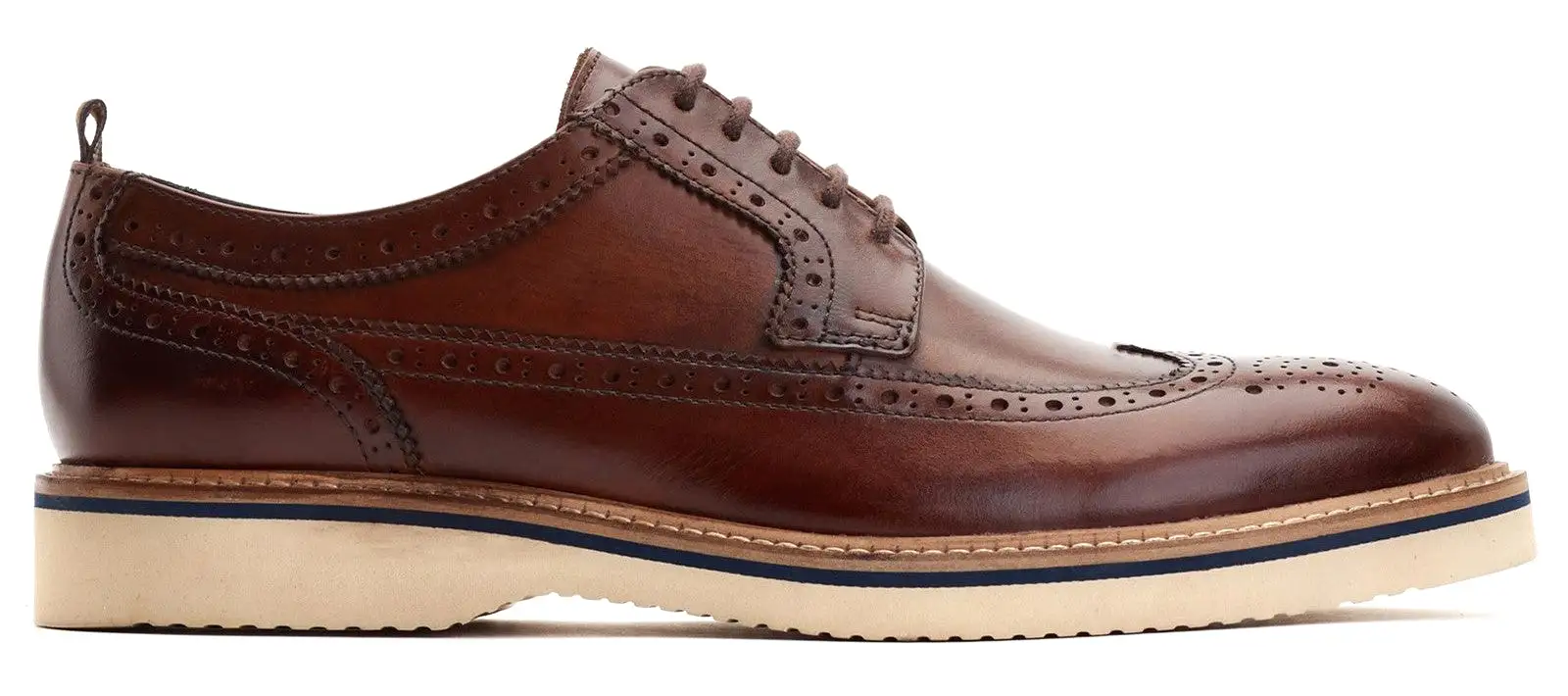 Base London Sully Mens Leather Lace Up Brogue Shoe