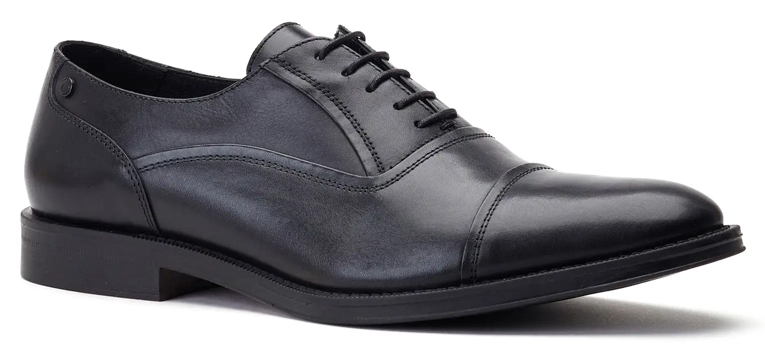 Base London Wilson Waxy Mens Leather Lace Up Oxford Shoe