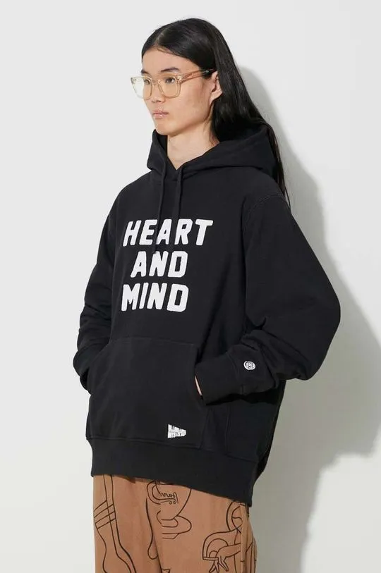 Billionaire Boys Club cotton sweatshirt Heart and Mind Popover men's black color  B23433