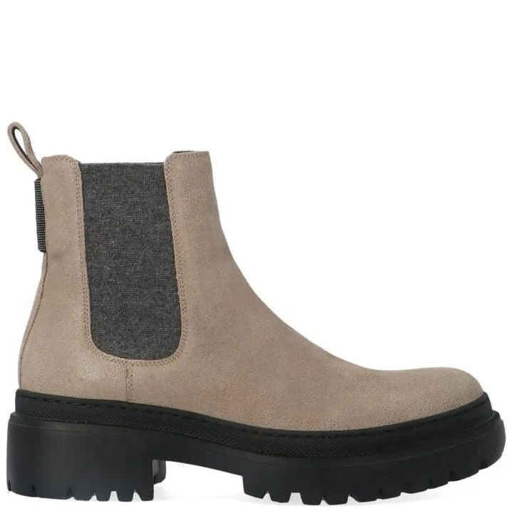 Brunello Cucinelli Contrasting Panelled Chelsea Boots