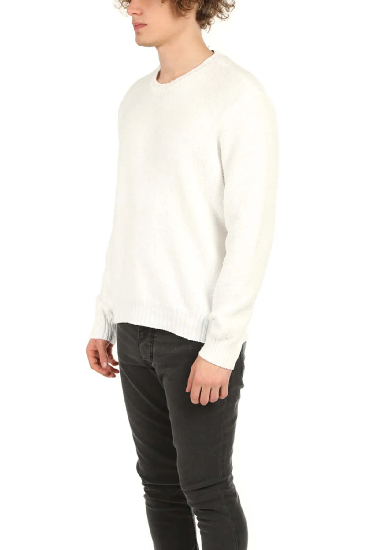 Chenille Crewneck Sweater - Chalk