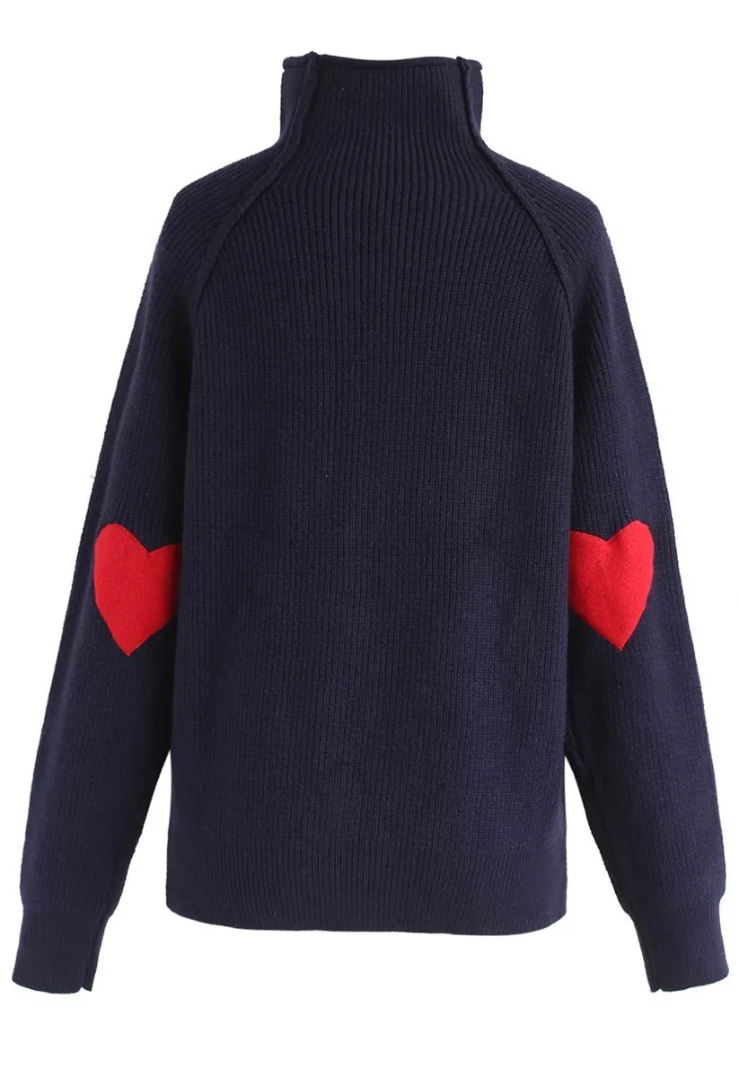 Chicwish  |Heart and Soul Patched Knit Sweater