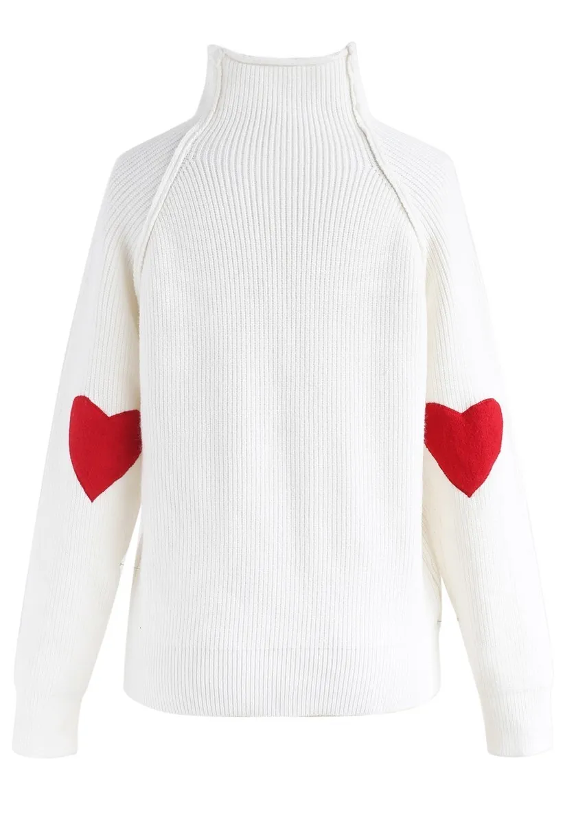 Chicwish  |Heart and Soul Patched Knit Sweater