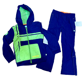 Children's •Crocs•  Nylon Windwear Hooded Jacket and Pant Set Navy - Size 5