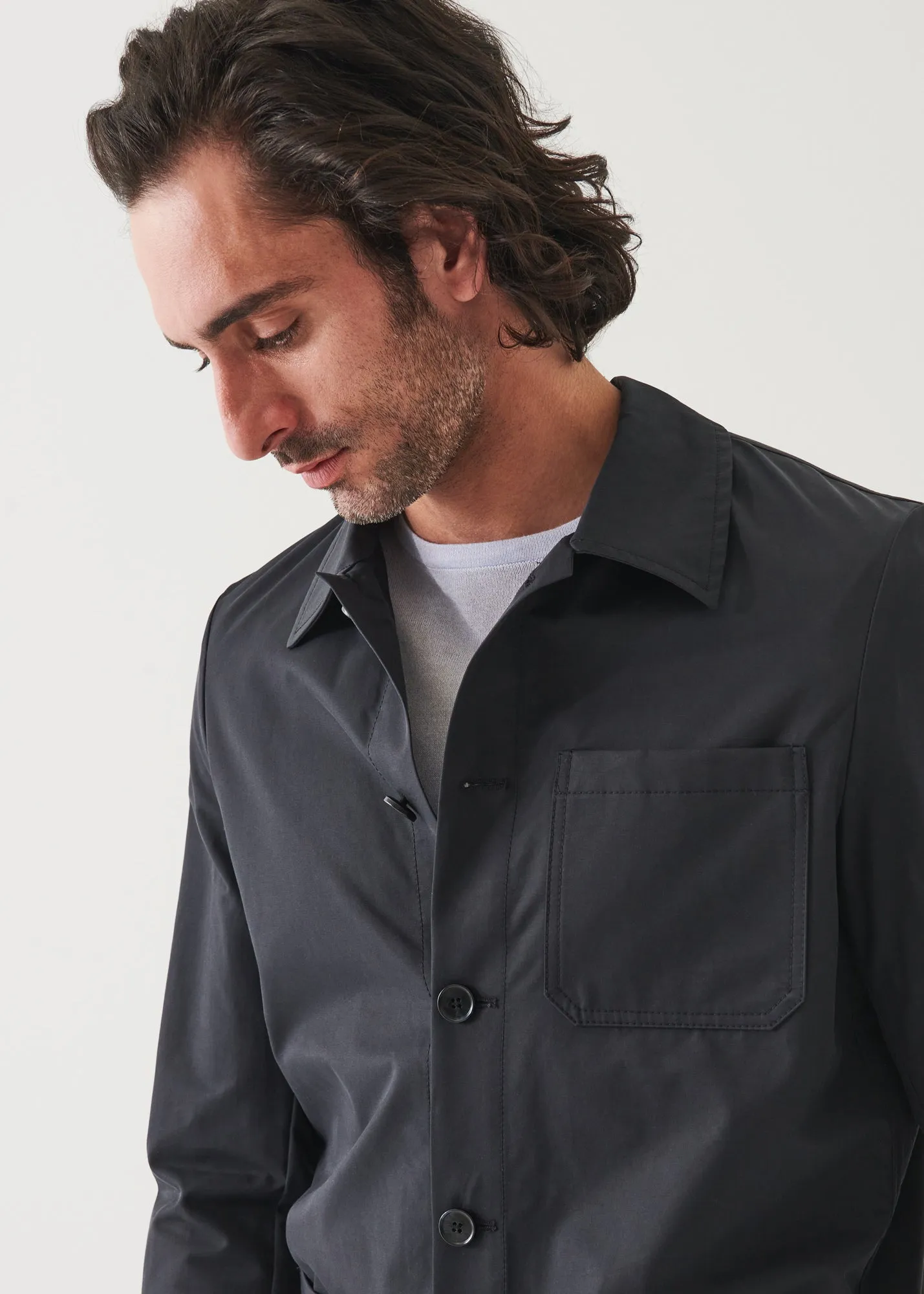 COTTON-NYLON BLEND SHIRT JACKET