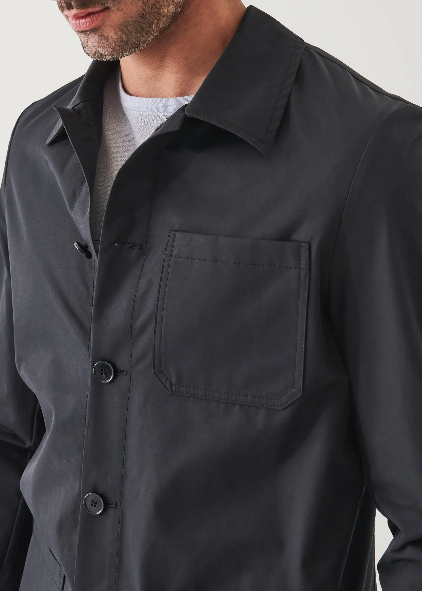 COTTON-NYLON BLEND SHIRT JACKET