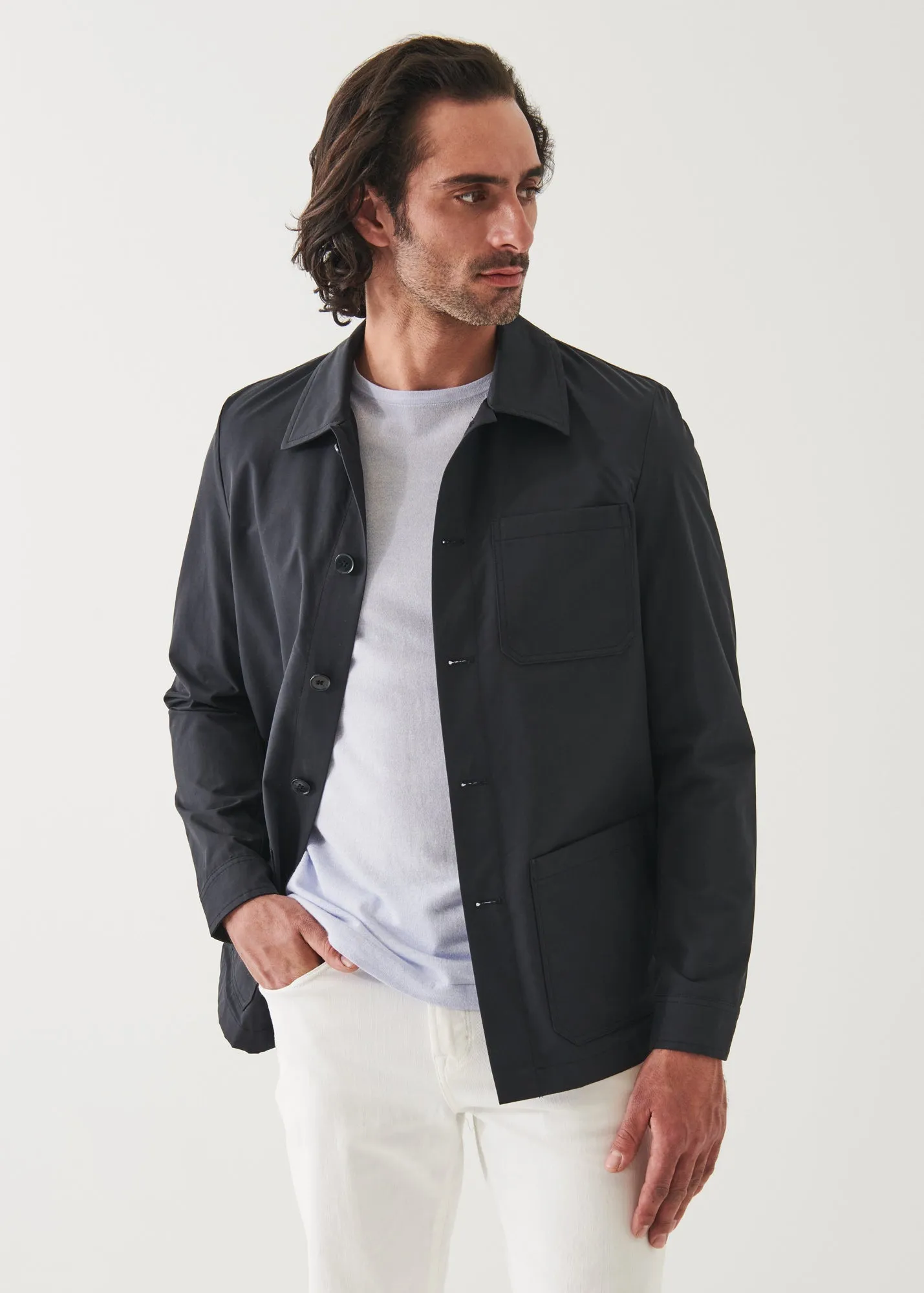 COTTON-NYLON BLEND SHIRT JACKET