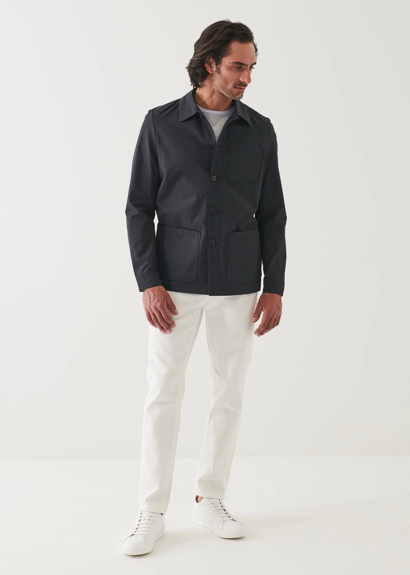 COTTON-NYLON BLEND SHIRT JACKET