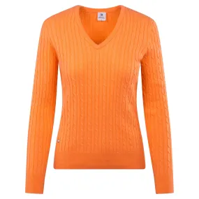 Daily Sports Madelene Ladies Knitted Sweater Kumquat