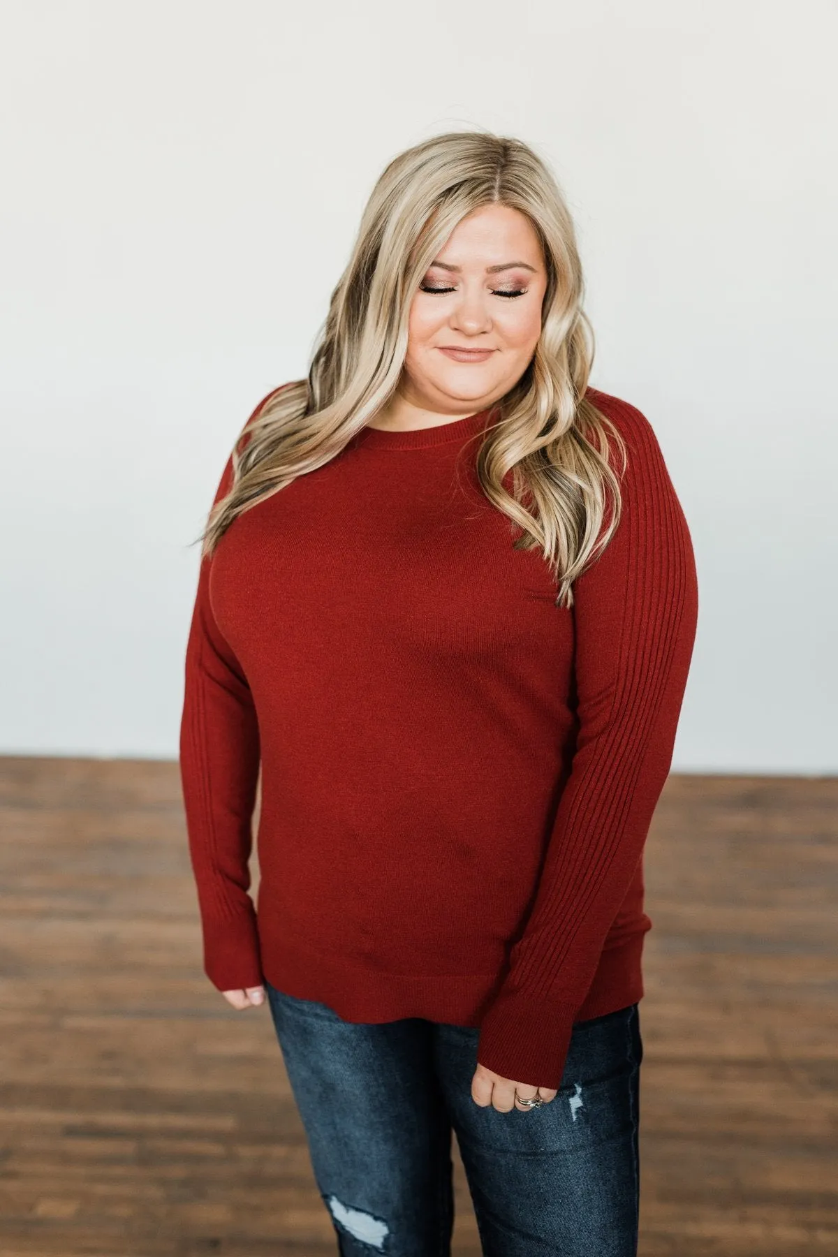 Darling Of Mine Knit Sweater- Crimson Red