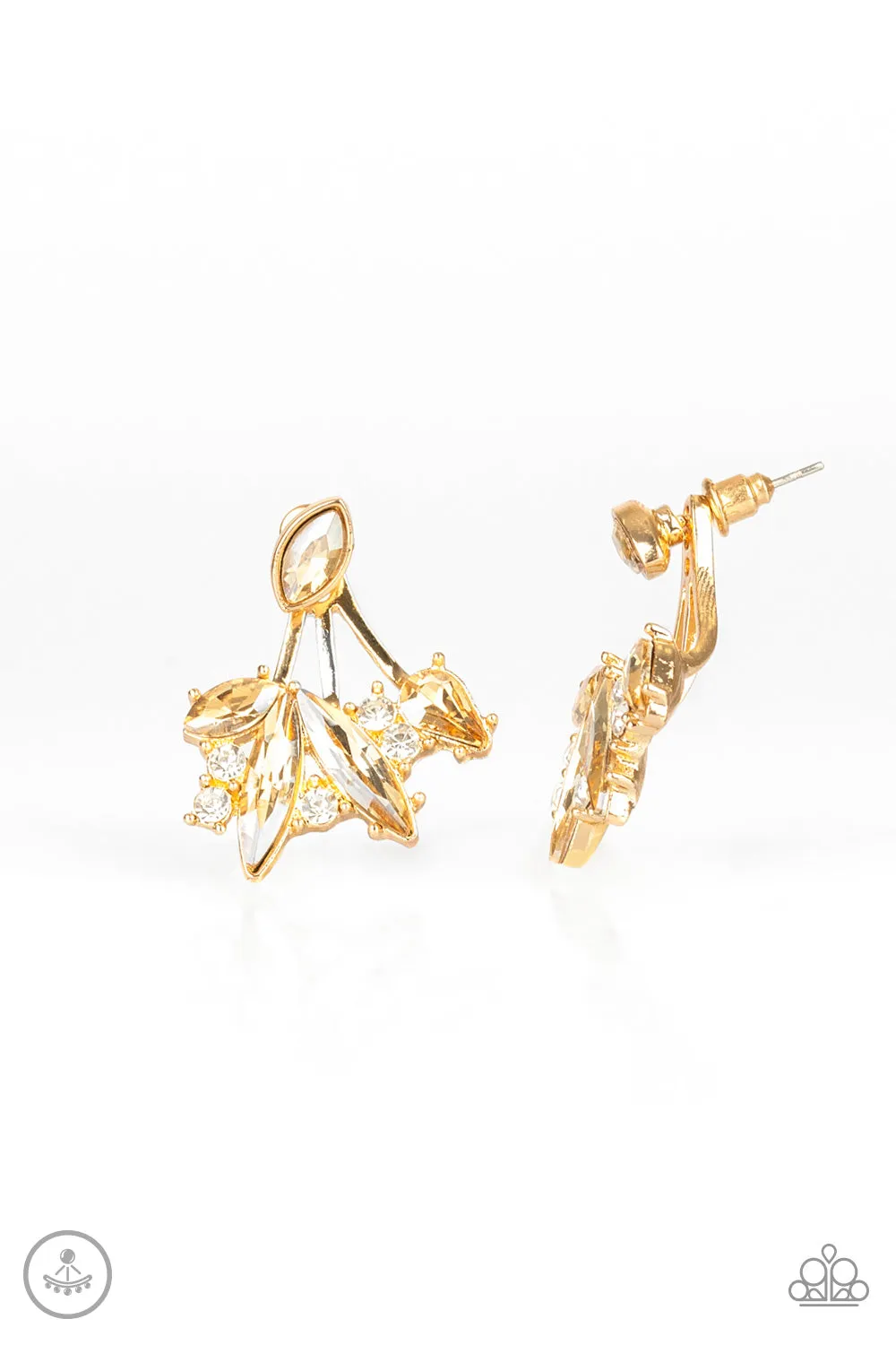 Deco Dynamite - Gold Jacket Earring