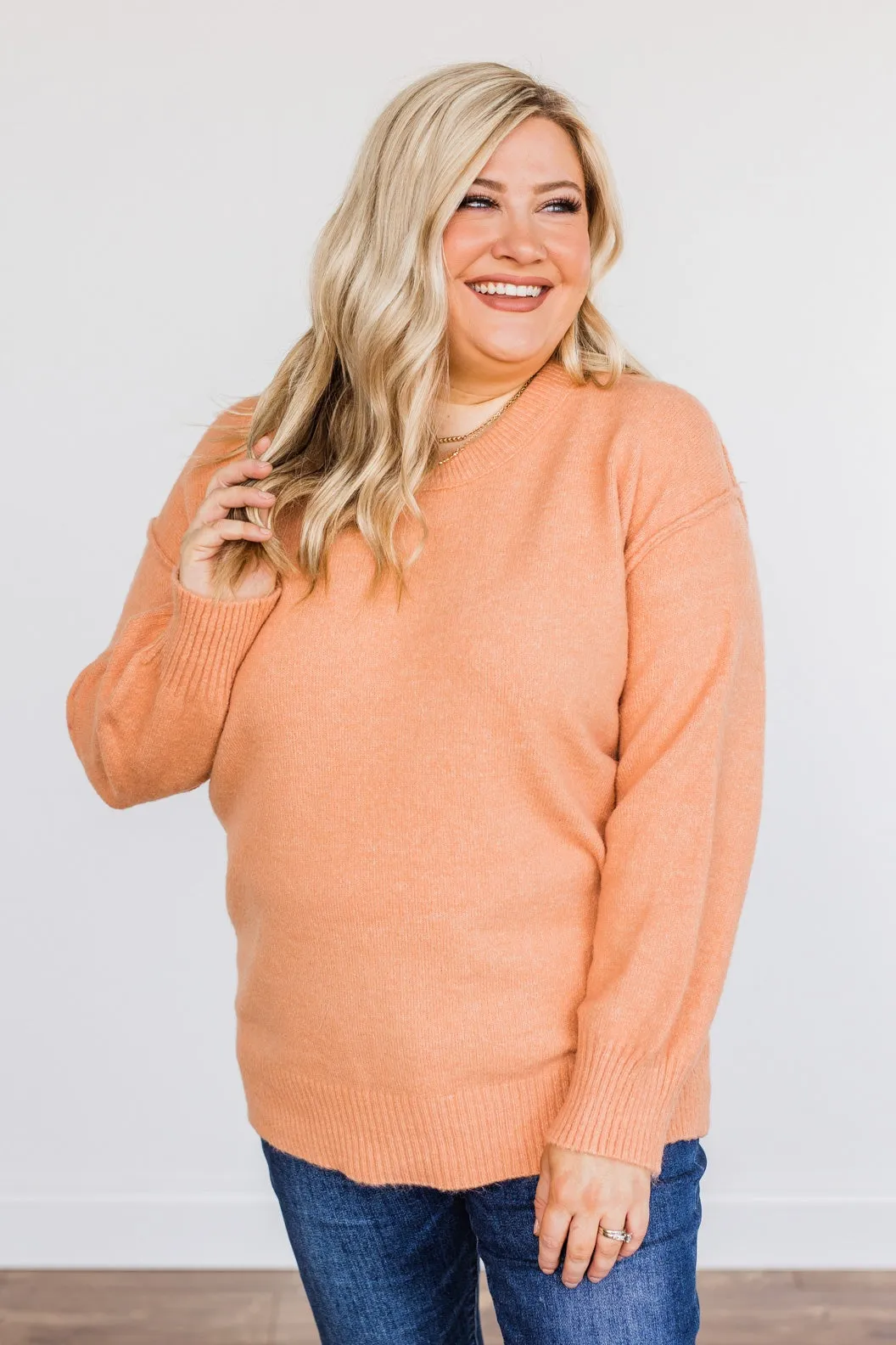 Destined For You Knit Sweater- Dusty Orange