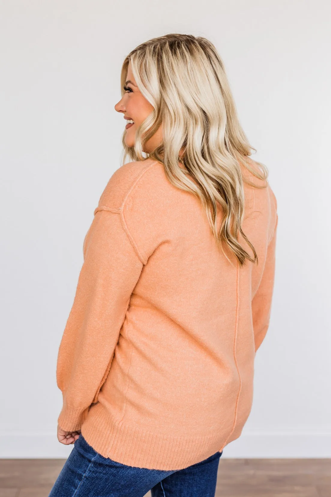 Destined For You Knit Sweater- Dusty Orange