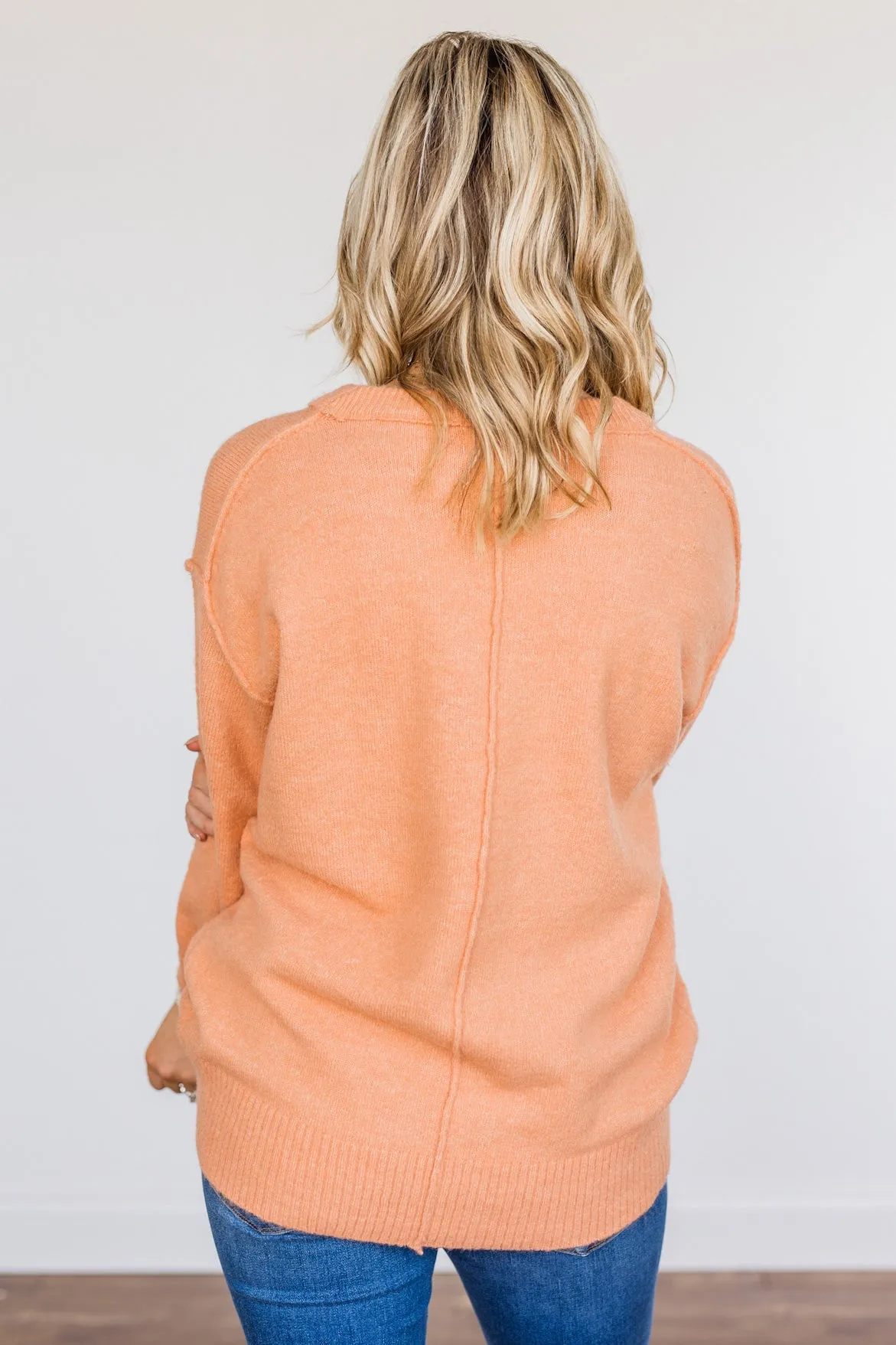 Destined For You Knit Sweater- Dusty Orange