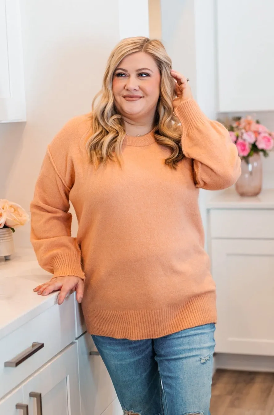 Destined For You Knit Sweater- Dusty Orange