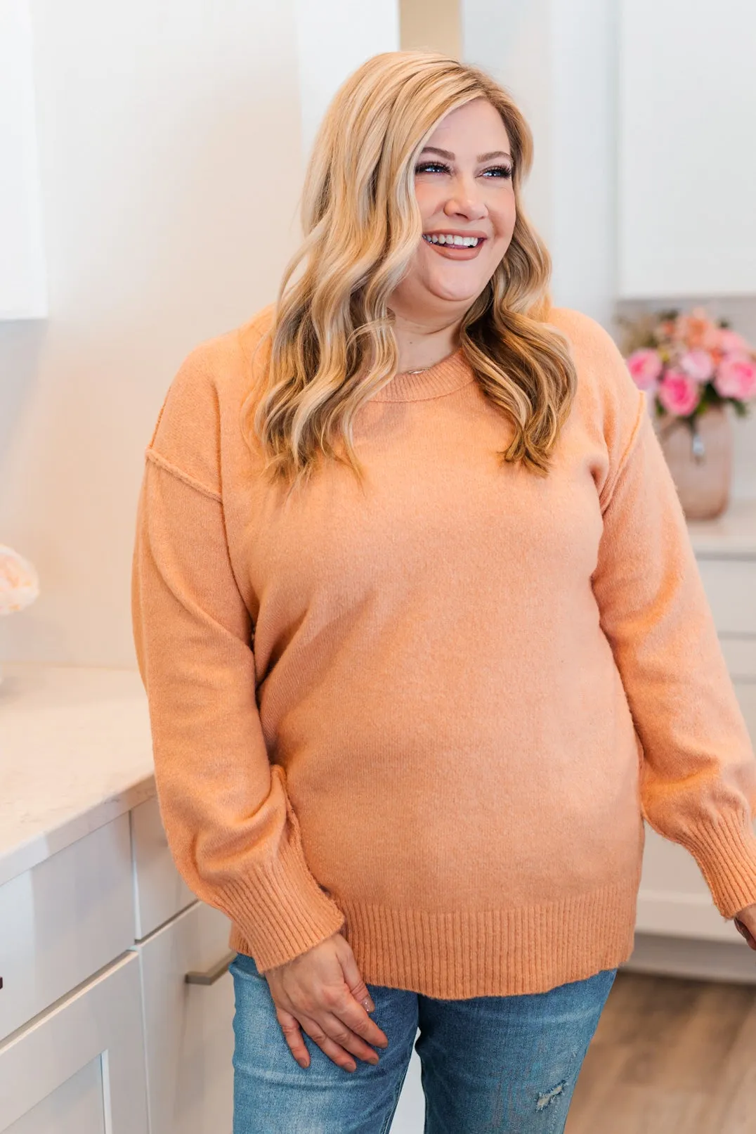 Destined For You Knit Sweater- Dusty Orange