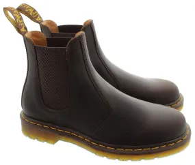 DR MARTENS Mens 2976 Yellow Stitch Chelsea Boots In Brown