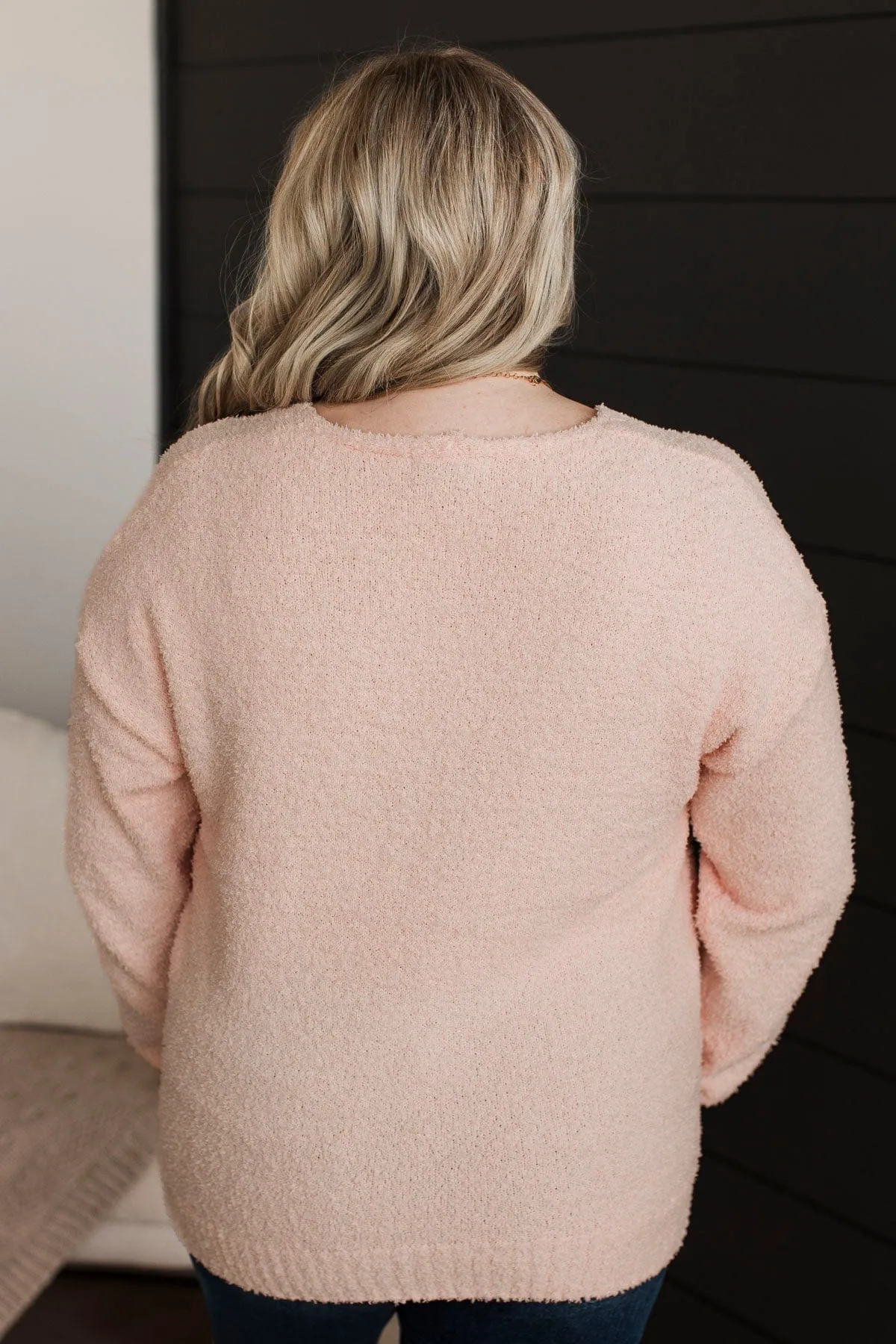 First To Know V-Neck Sweater- Blush