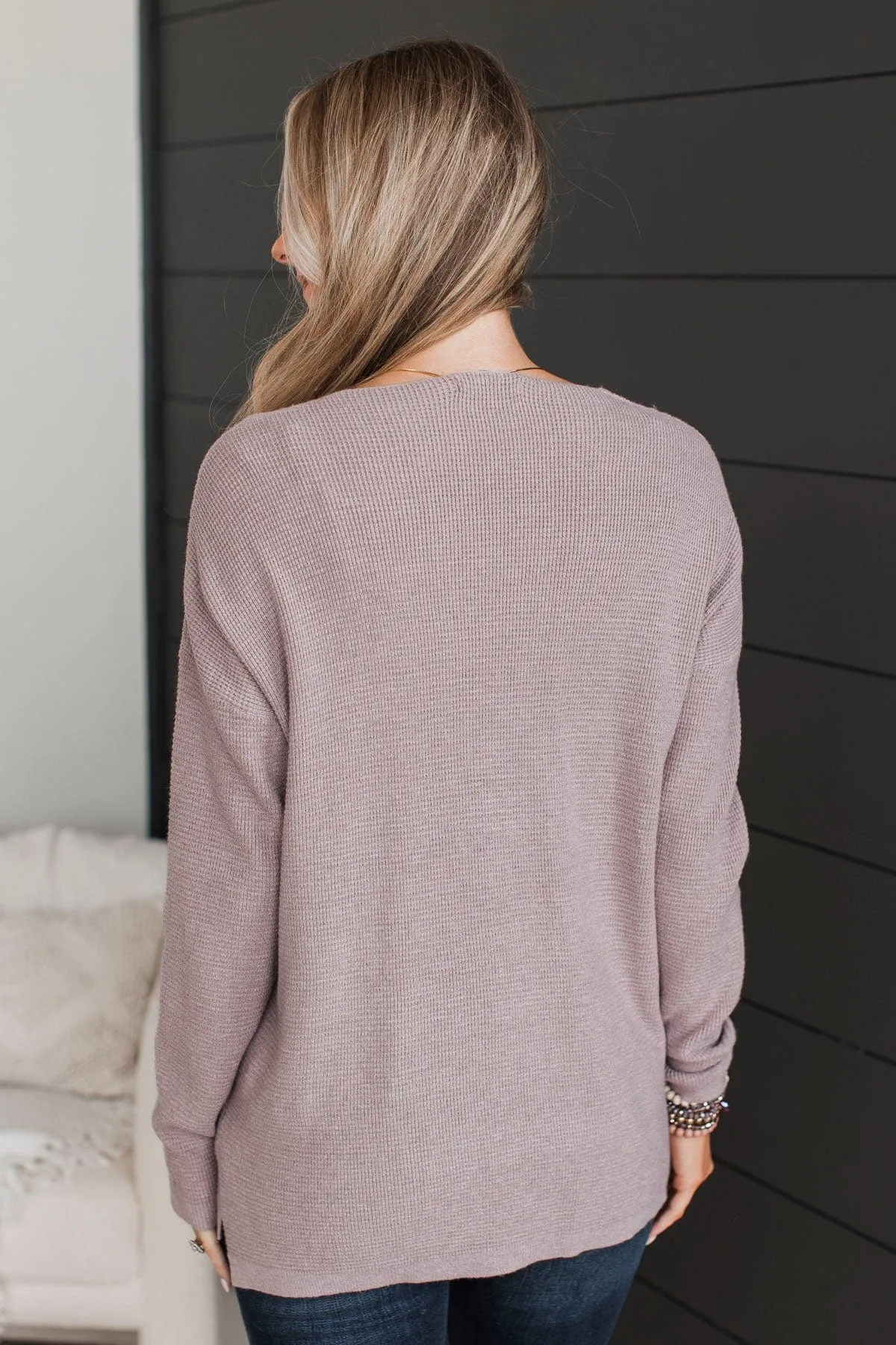 Here Together V-Neck Sweater- Dusty Lavender