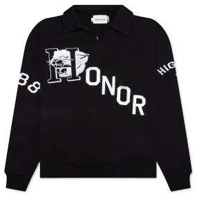 Honor The Gift Mascot Henley Sweater - Black