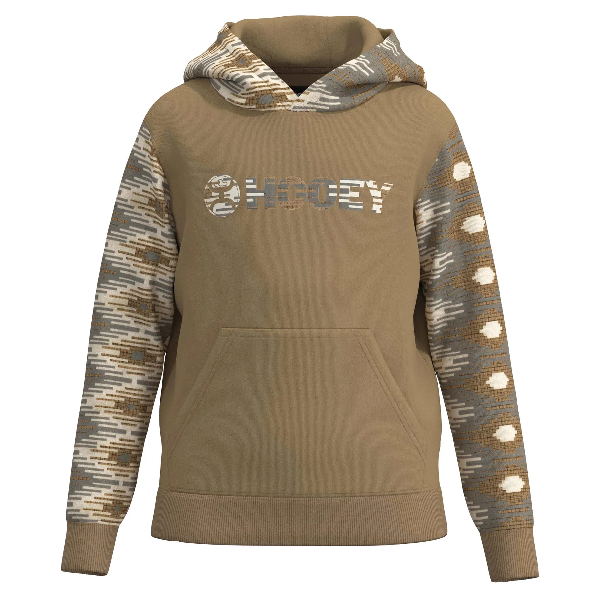 Hooey Youth Tan/Cream Lock-Up Hoodie