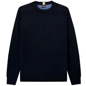 HUGO BOSS Paido Crewneck Sweater Dark Blue