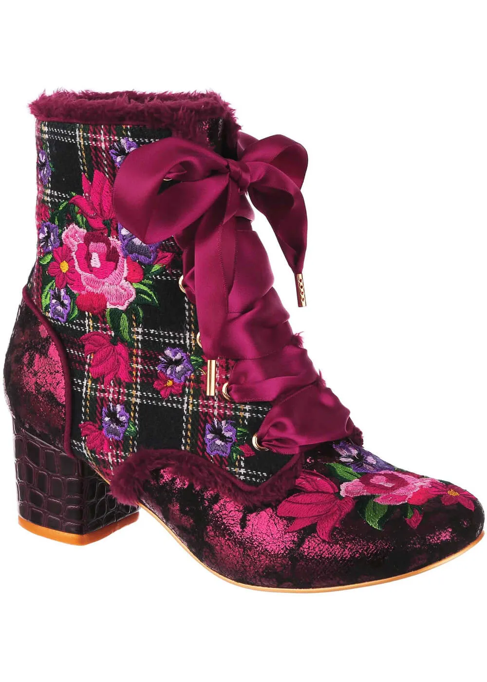 Irregular Choice Toasty Toes Boots Bordeaux