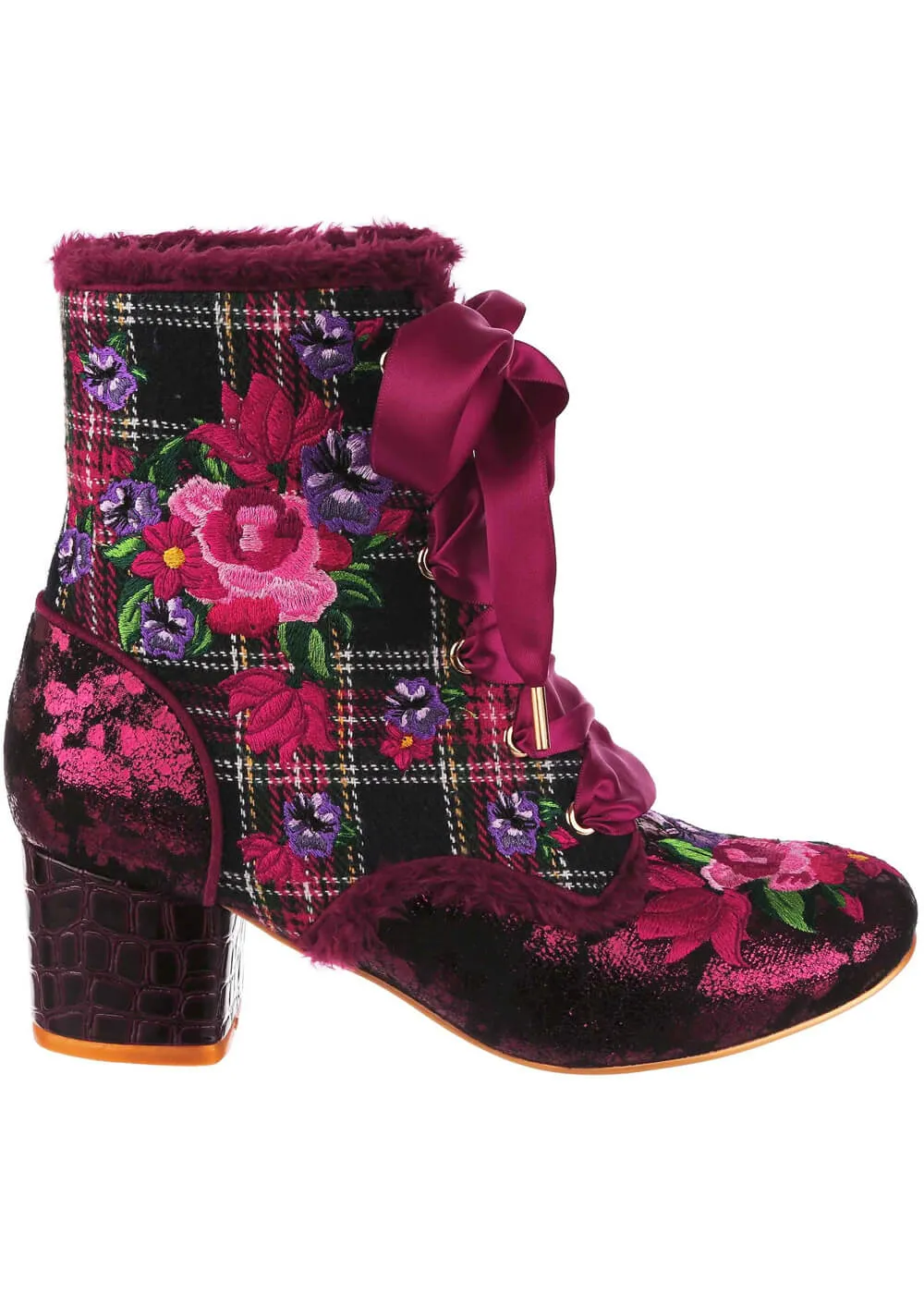 Irregular Choice Toasty Toes Boots Bordeaux