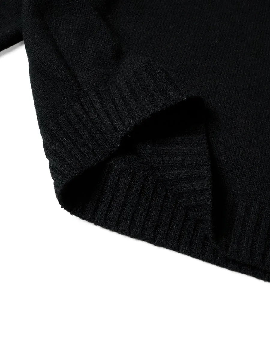 Kapital 5G Wool Snowflake Half-Zip Sweater