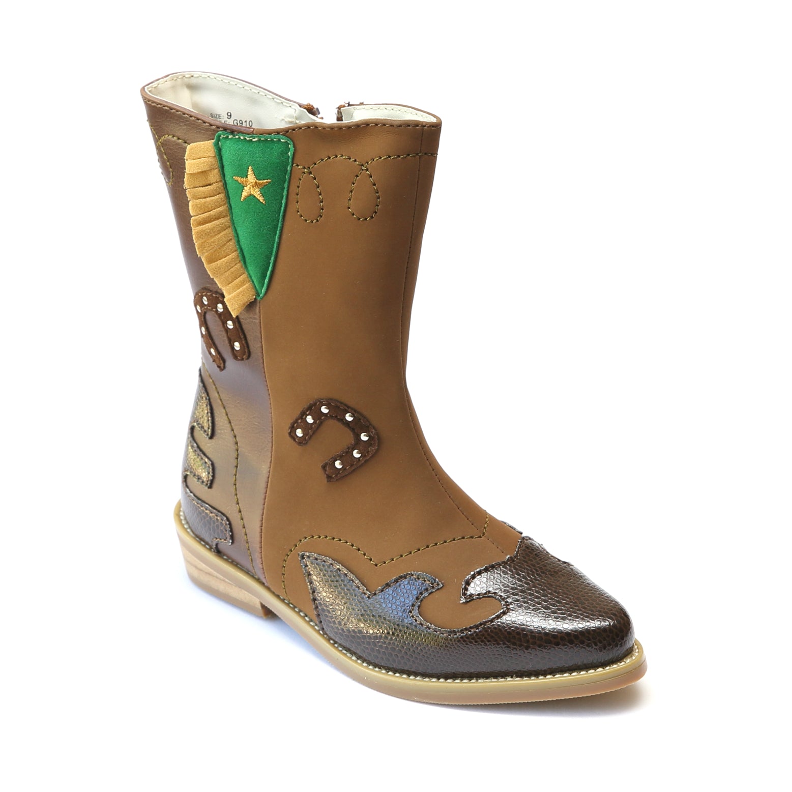 L'Amour Girls Western Horseshoe Fashion Boots