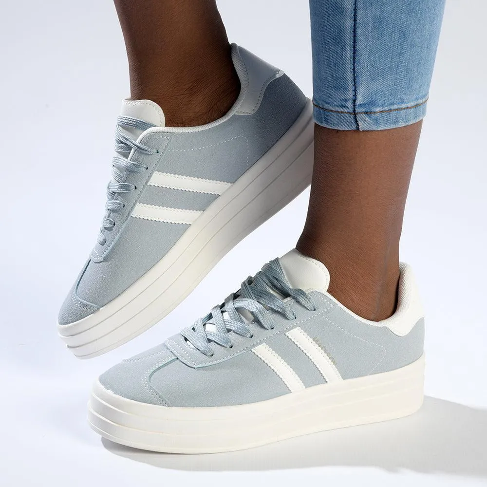 Madison Platform Fashion Sneaker - Light Blue