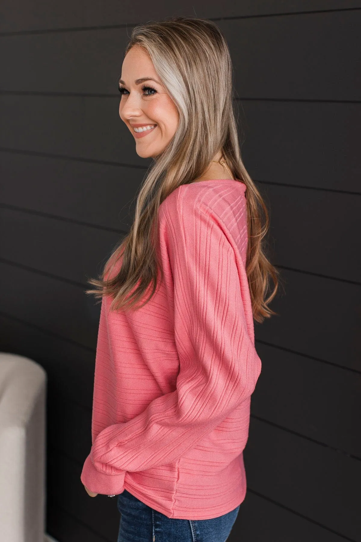 Make It Matter Knit Sweater- French Pink