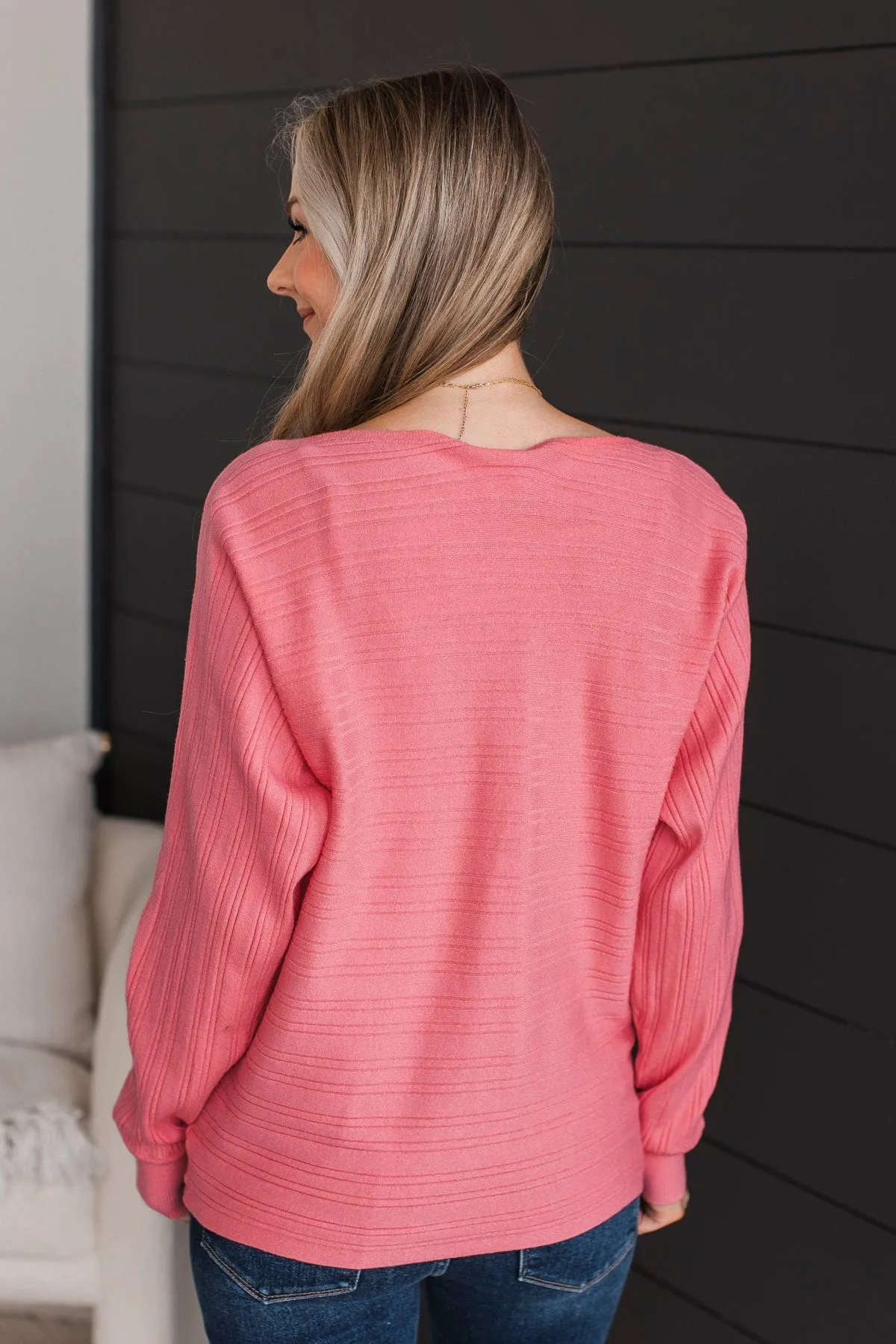 Make It Matter Knit Sweater- French Pink