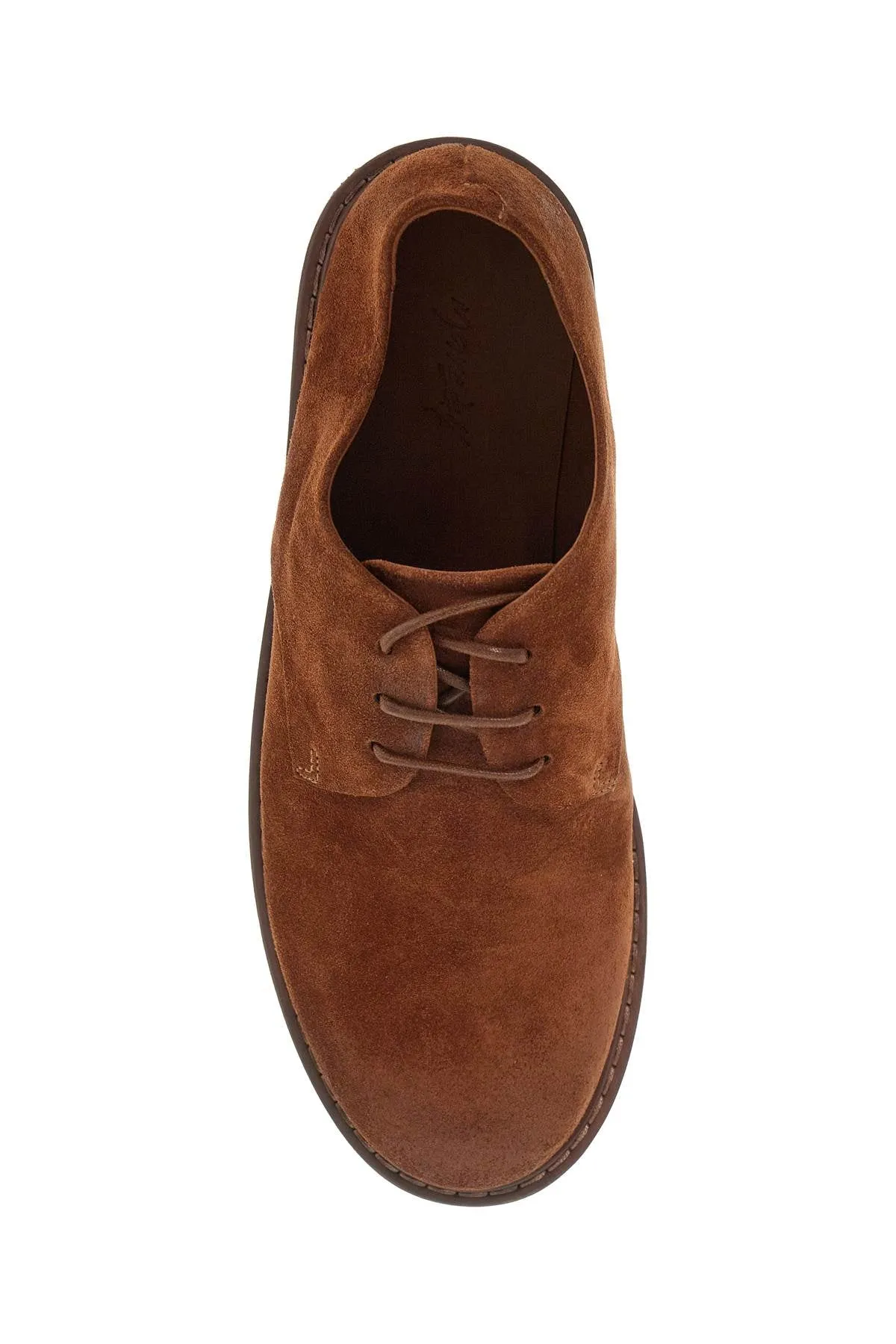 Marsell Suede Leather Lace Up Derby Shoes With   Brown