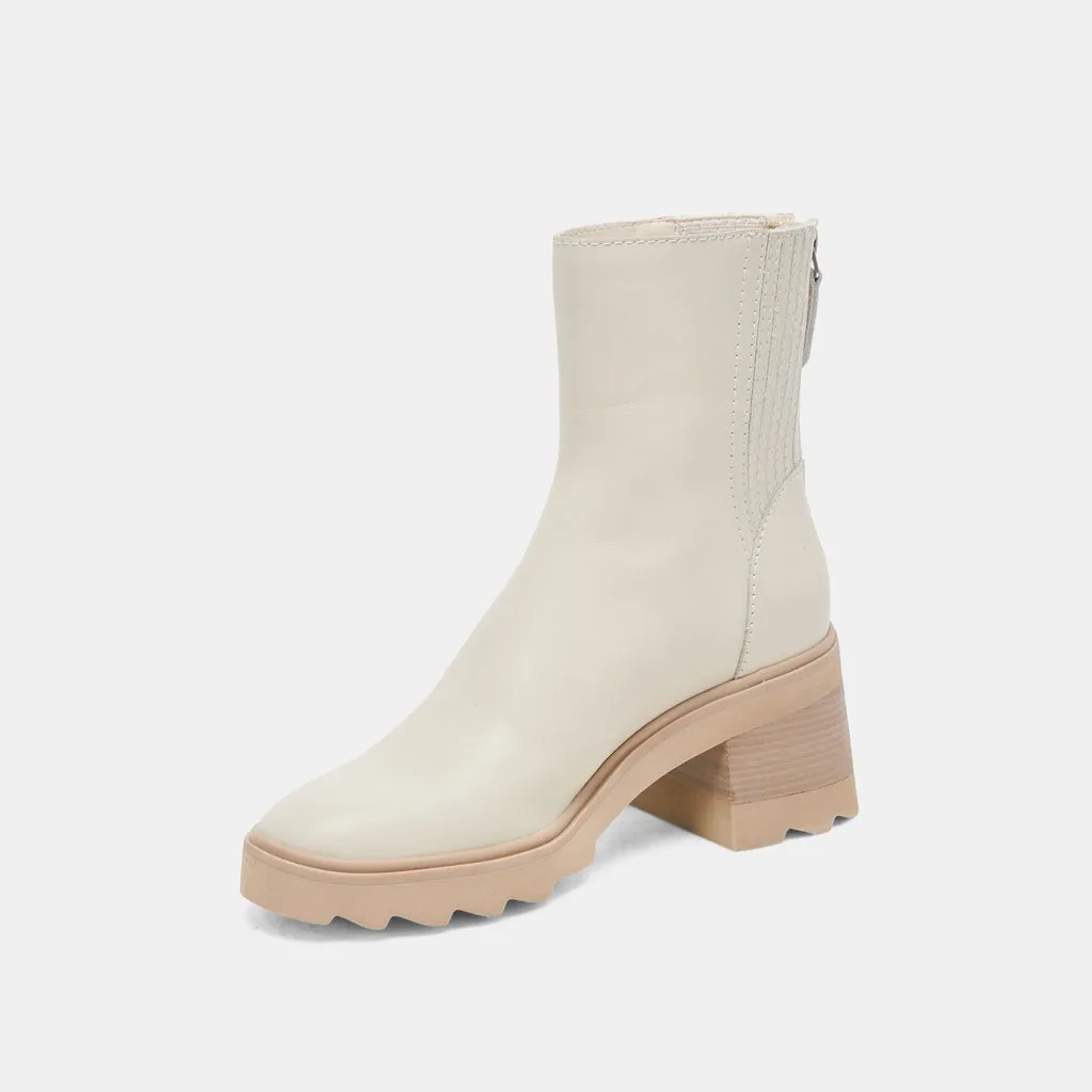 MARTY H2O Wide Boots Ivory Leather | Women's Waterproof Leather Boots– Dolce Vita 6950765789250