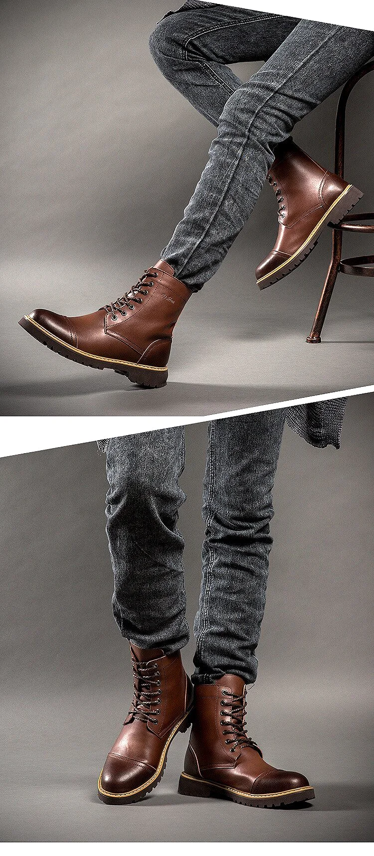 Men Casual Leather Boots