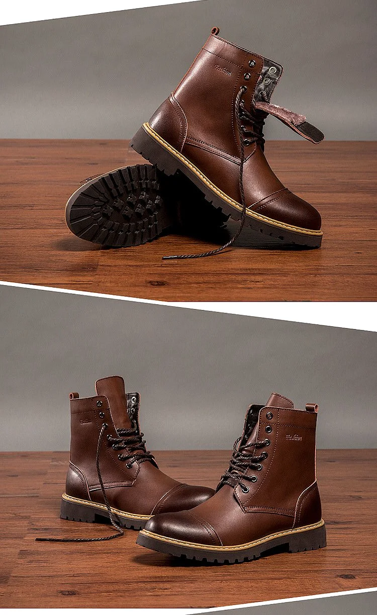 Men Casual Leather Boots