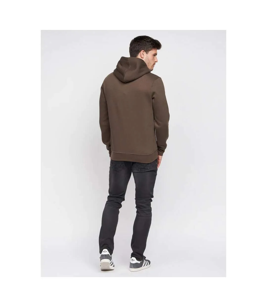 Mens quantain hoodie brown Duck and Cover