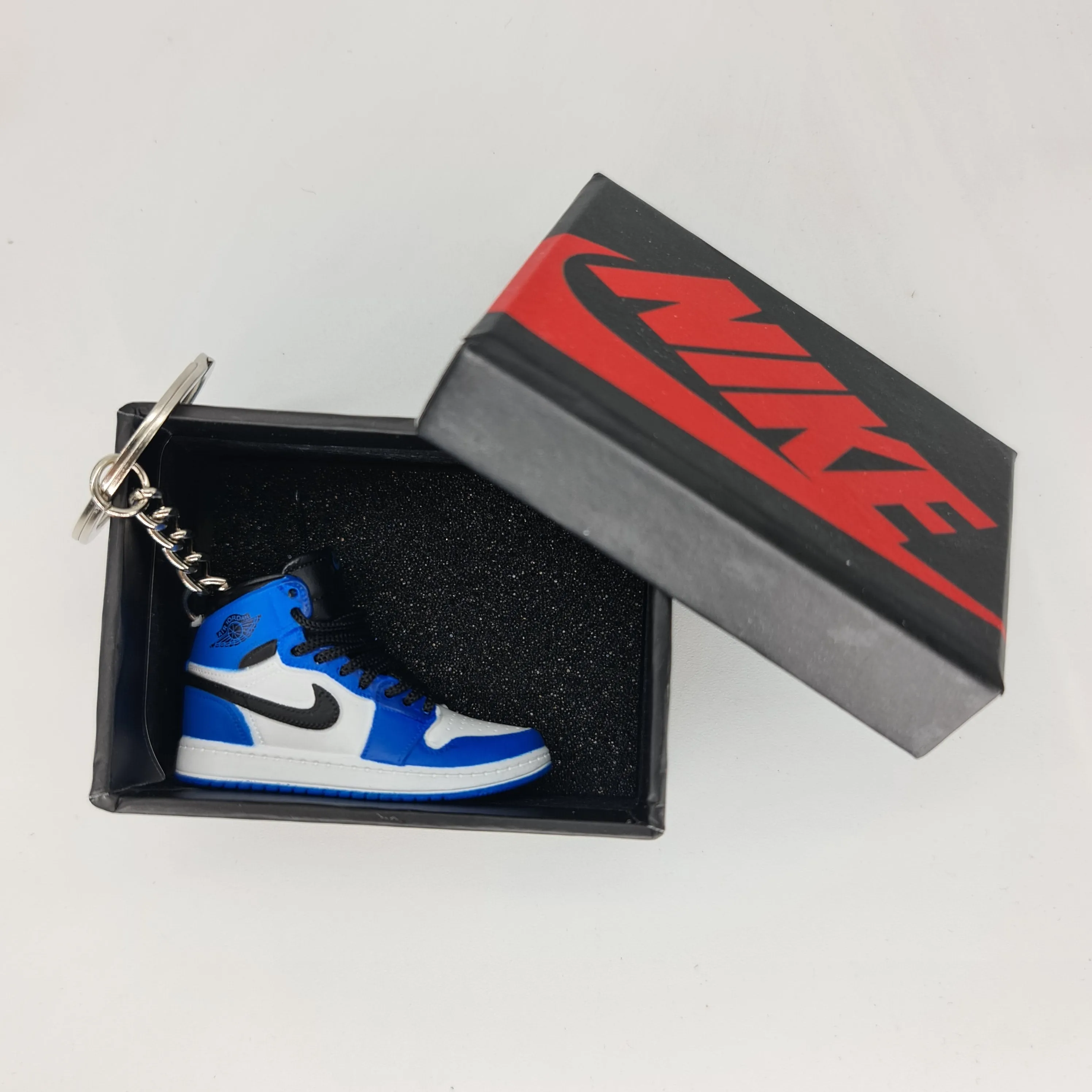 Mini Sneaker Keyring- AJ1 (Blue/White)